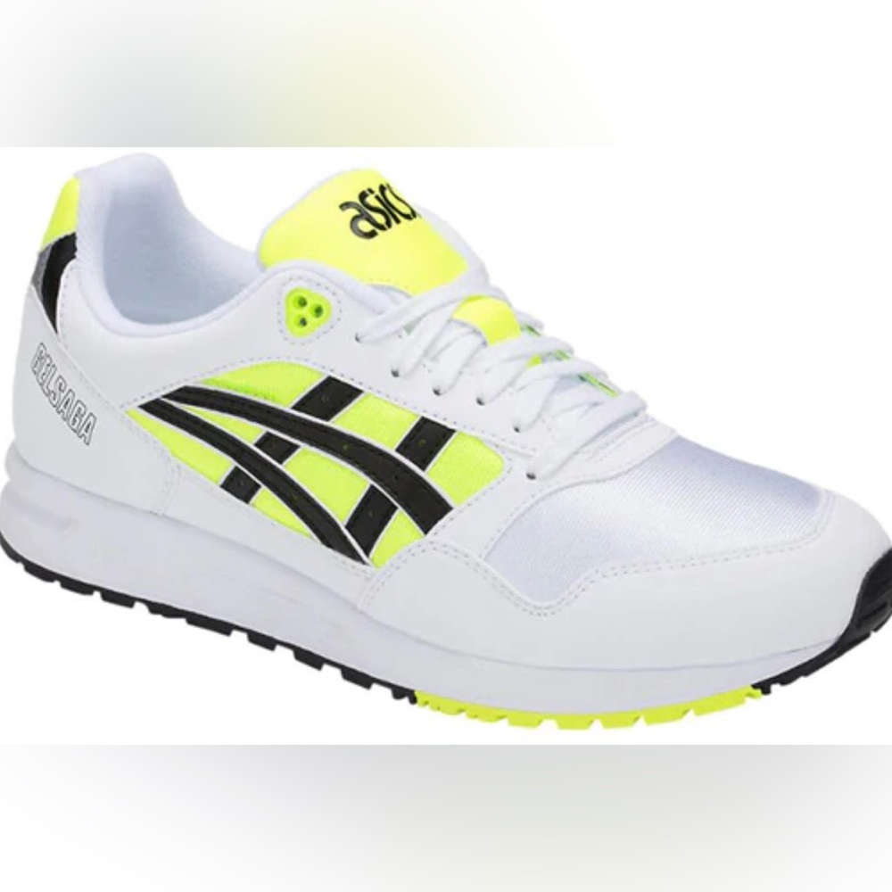 ASICS GEL-SAGA Size 8Mens - White/Safety Yellow/Black
